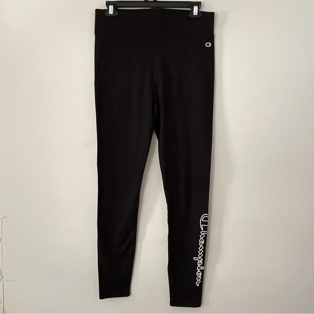 Champion Black Leggings with Logo